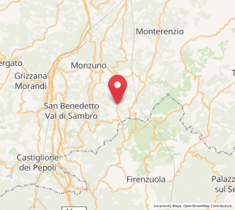 Map of Monghidoro, Emilia-Romagna
