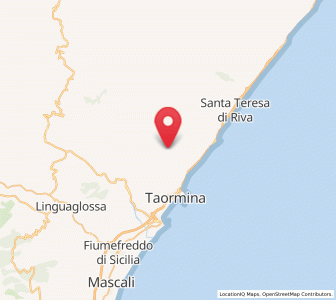 Map of Mongiuffi Melia, Sicily
