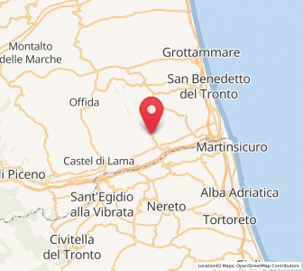 Map of Monsampolo del Tronto, The Marches