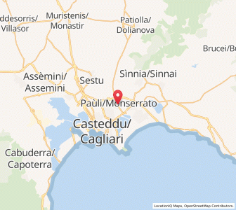 Map of Monserrato, Sardinia