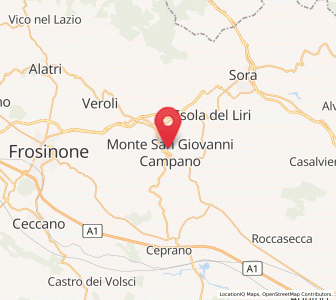 Map of Monte San Giovanni Campano, Lazio