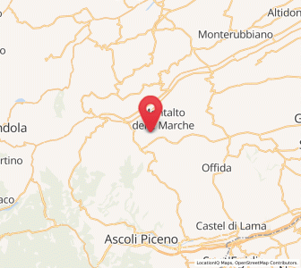 Map of Montedinove, The Marches