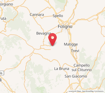 Map of Montefalco, Umbria