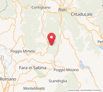 Map of Montenero Sabino, Lazio
