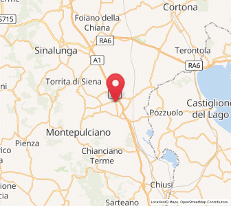 Map of Montepulciano Stazione, Tuscany