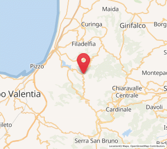 Map of Monterosso Calabro, Calabria