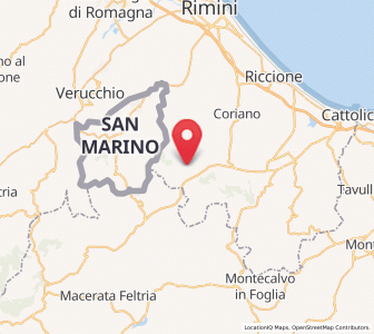 Map of Montescudo, Emilia-Romagna