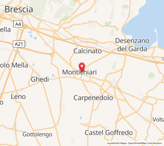 Map of Montichiari, Lombardy
