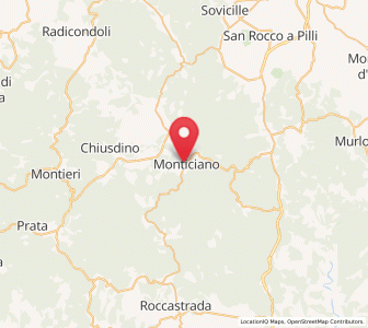 Map of Monticiano, Tuscany