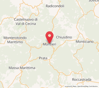 Map of Montieri, Tuscany