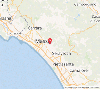 Map of Montignoso, Tuscany
