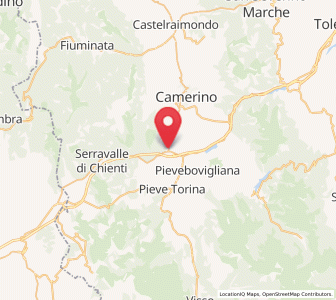Map of Muccia, The Marches