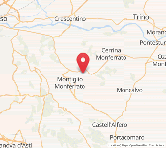 Map of Murisengo, Piedmont