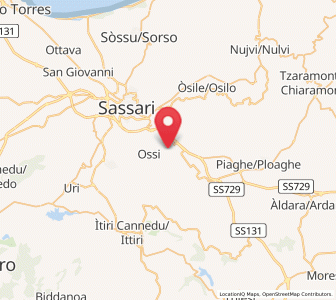 Map of Muros, Sardinia
