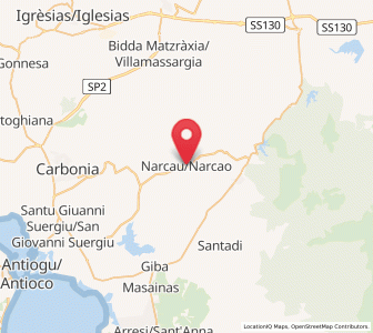 Map of Narcao, Sardinia