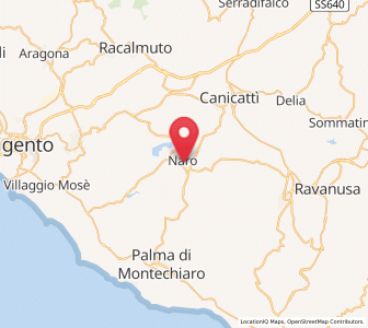 Map of Naro, Sicily