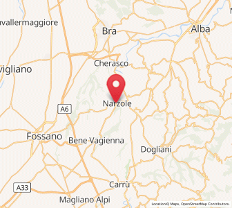 Map of Narzole, Piedmont