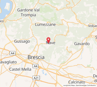Map of Nave, Lombardy