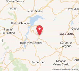 Map of Neoneli, Sardinia