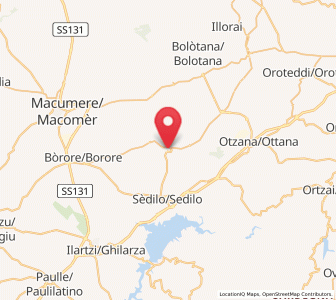 Map of Noragugume, Sardinia