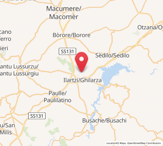 Map of Norbello, Sardinia