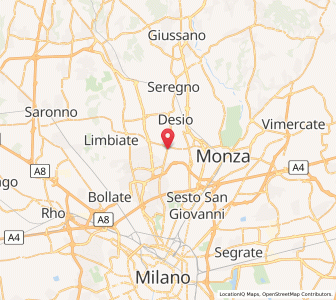 Map of Nova Milanese, Lombardy