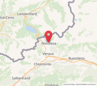 Map of Novalaise, Piedmont