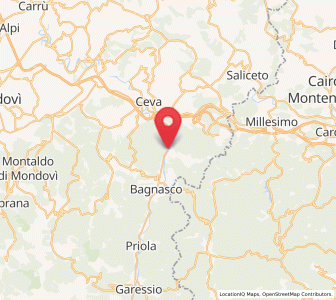 Map of Nucetto, Piedmont