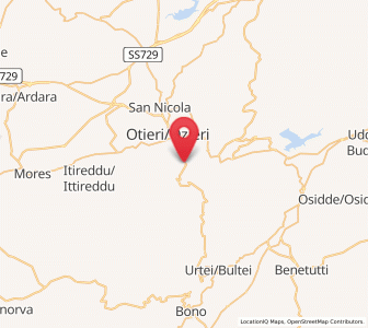 Map of Nughedu San Nicolò, Sardinia