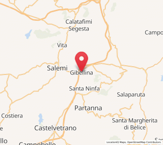 Map of Gibellina, Sicily
