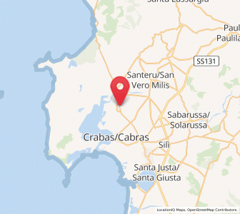 Map of Nurachi, Sardinia