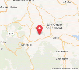 Map of Nusco, Campania