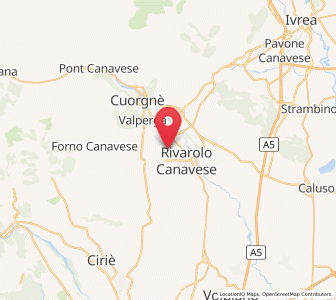 Map of Oglianico, Piedmont