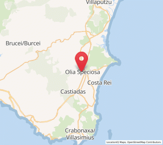 Map of Olia Speciosa, Sardinia
