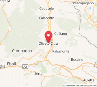 Map of Oliveto Citra, Campania