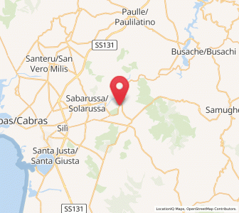 Map of Ollastra, Sardinia