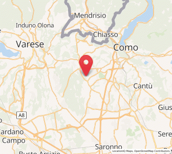 Map of Oltrona di San Mamette, Lombardy
