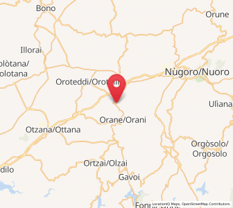 Map of Oniferi, Sardinia