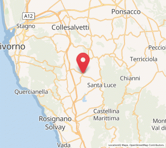 Map of Orciano Pisano, Tuscany