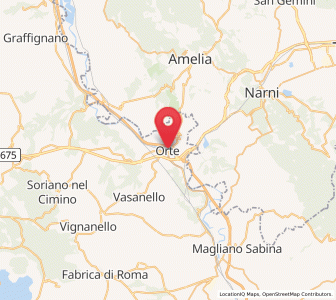 Map of Orte, Lazio
