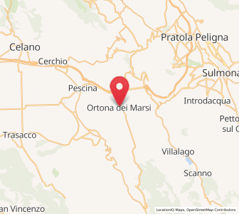 Map of Ortona dei Marsi, Abruzzo