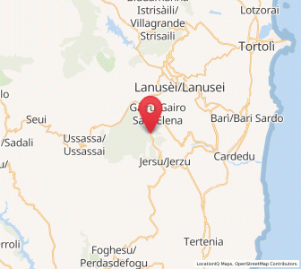 Map of Osini, Sardinia