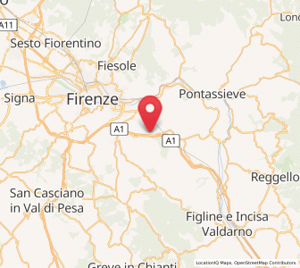 Map of Osteria Nuova, Tuscany