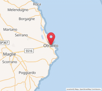 Map of Otrante, Apulia
