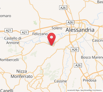 Map of Oviglio, Piedmont