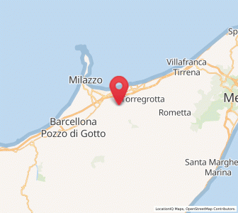 Map of Pace del Mela, Sicily