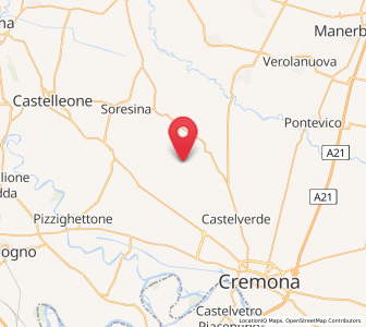 Map of Paderno Ponchielli, Lombardy