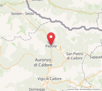 Map of Padola, Veneto