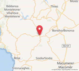Map of Padria, Sardinia