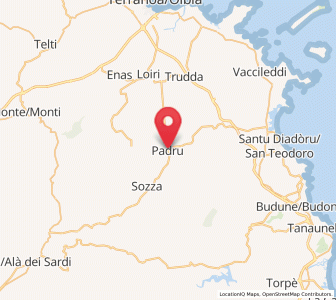 Map of Padru, Sardinia